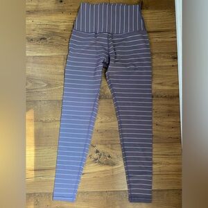 Glyder Lavender Leggings with Cream Stripes